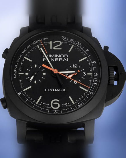 2022 Panerai Luminor Chrono Flyback L.E. 44MM Black Dial Rubber Strap (PAM01298)
