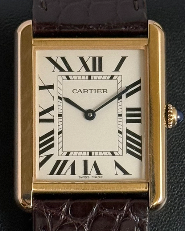 2015 Cartier Tank Solo 28MM Quartz White Dial Leather Strap (W5200025)