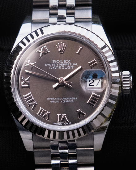2019 Rolex Lady-Datejust 28MM Rhodium Dial Super Jubilee Bracelet (279174)