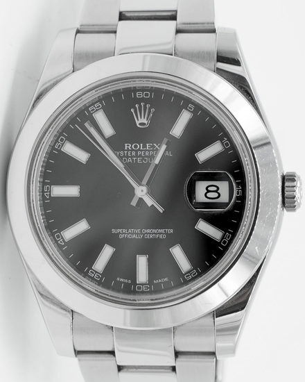 2015 Rolex Datejust II 41MM Black Dial Oyster Bracelet (116300)