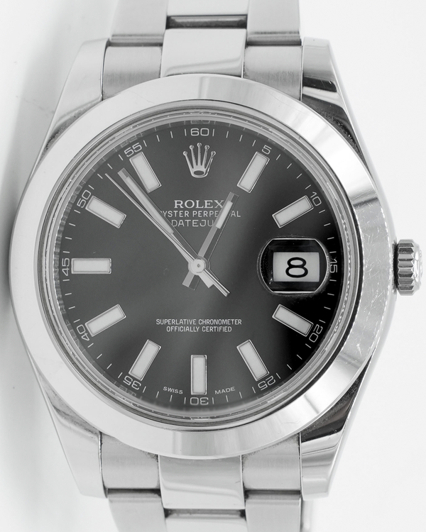 2015 Rolex Datejust II 41MM Black Dial Oyster Bracelet (116300)