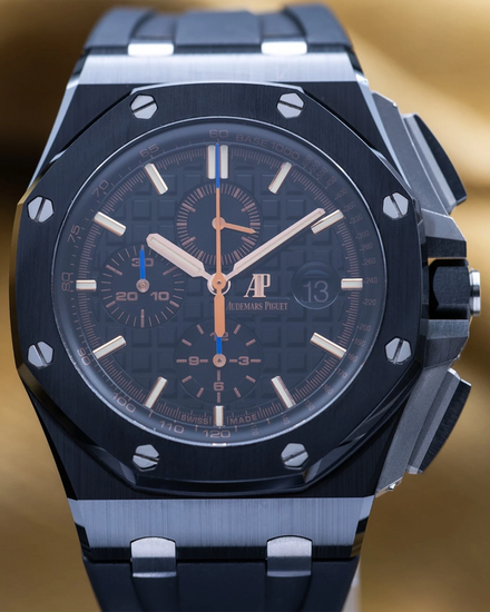 Audemars Piguet Royal Oak Offshore Chronograph 44MM Black Dial Rubber Strap (26405CE.OO.A002CA.02)