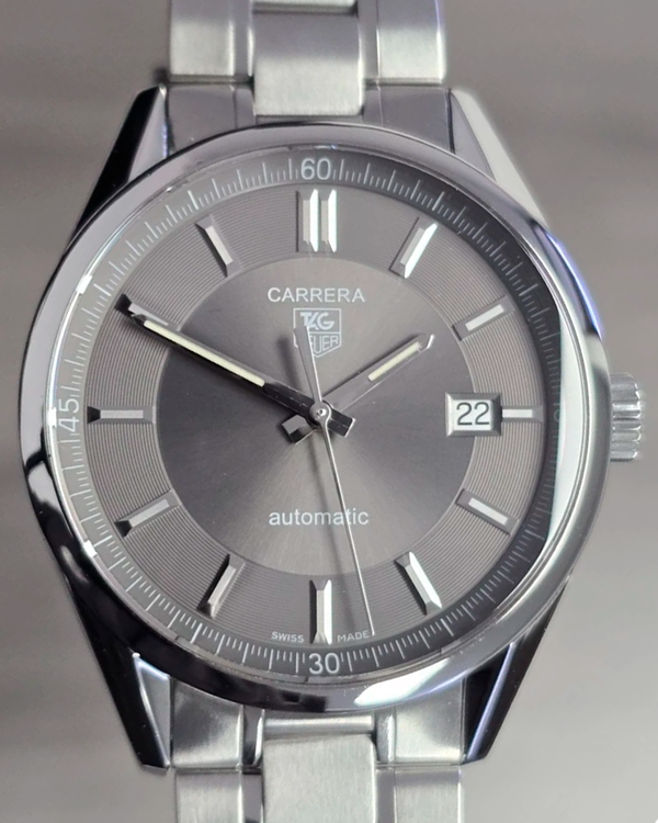 2012 Tag Heuer Carrera 39MM Silver Dial Steel Bracelet (WV211S.BA0787)