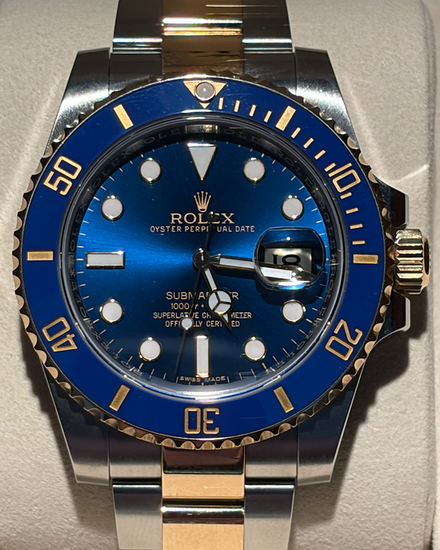 Rolex Submariner Date "Bluesy" 40MM Blue Dial Two-Tone Oyster Bracelet (116613LB)