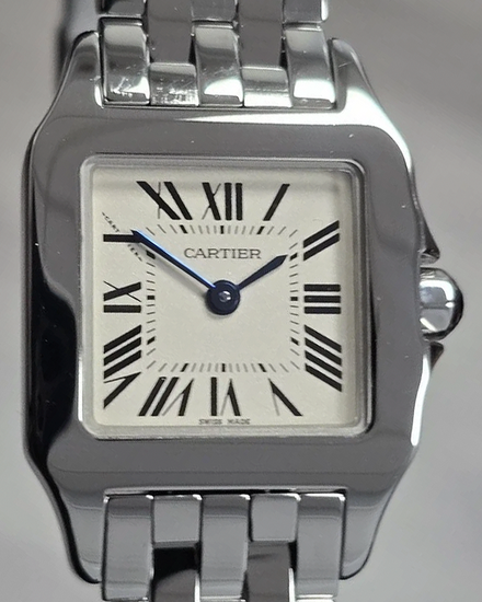 Cartier Santos Demoiselle 20MM Quartz Silver Dial Steel Bracelet (W25064Z5)