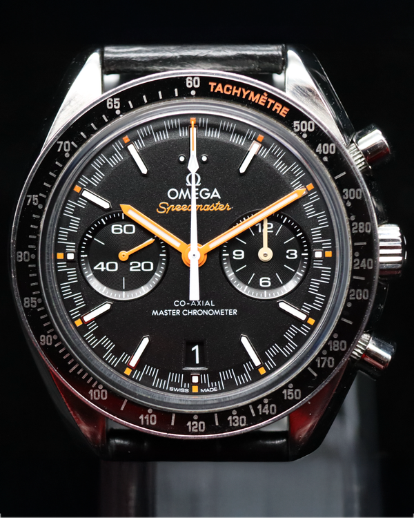 Omega Speedmaster Racing 44.25MM Black Dial Leather Strap (329.32.44.51.01.001)