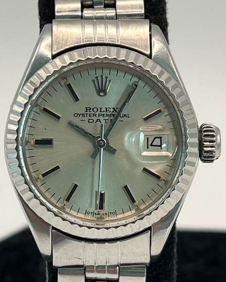 1973 Rolex Oyster Perpetual Lady Date 26MM Silver "Sigma" Dial Jubilee Bracelet (6916)