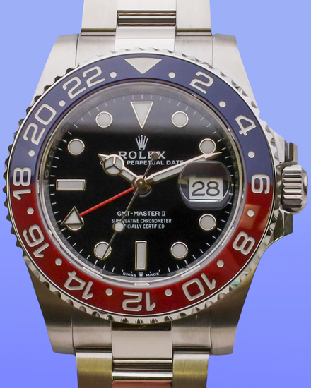2025 Rolex GMT-Master II "Pepsi" 40MM Black Dial Oyster Bracelet (126710BLRO)