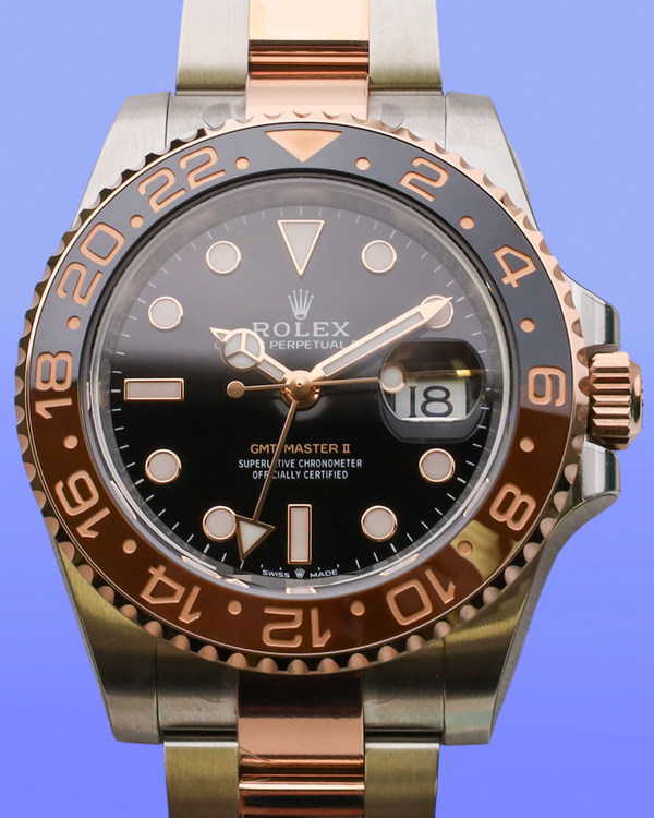 2025 Rolex GMT-Master II "Rootbeer" 40MM Black Dial Two-Tone Oyster Bracelet (126711CHNR)