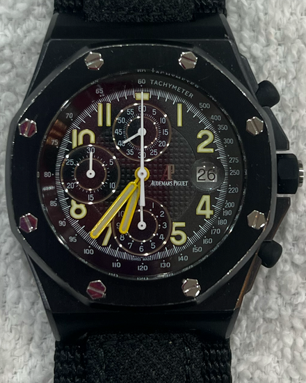 2001 Audemars Piguet Royal Oak Offshore Chronograph "End of Days" L.E. 44MM Black Dial Textile Strap (25770SN.OO.0001AR.01)