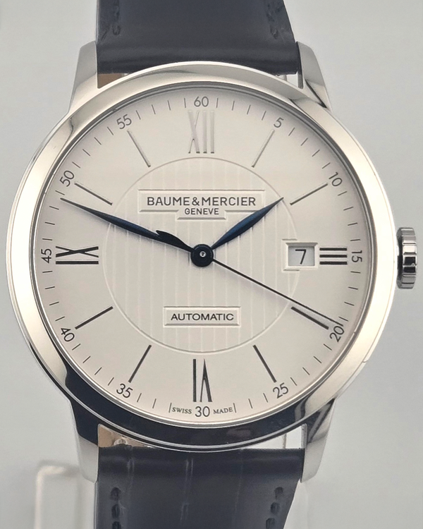 No Reserve - 2025 Baume & Mercier Classima 40MM Silver Dial Leather Strap (M0A10214)