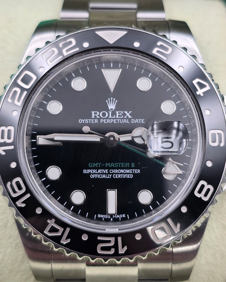 2015 Rolex GMT-Master II 40MM Black Dial Oyster Bracelet (116710LN)