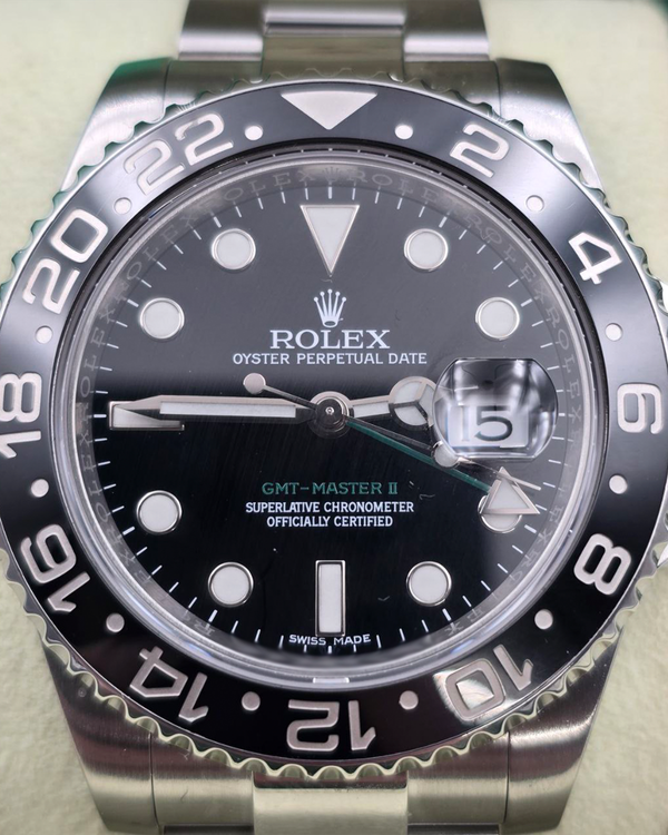 2015 Rolex GMT-Master II 40MM Black Dial Oyster Bracelet (116710LN)