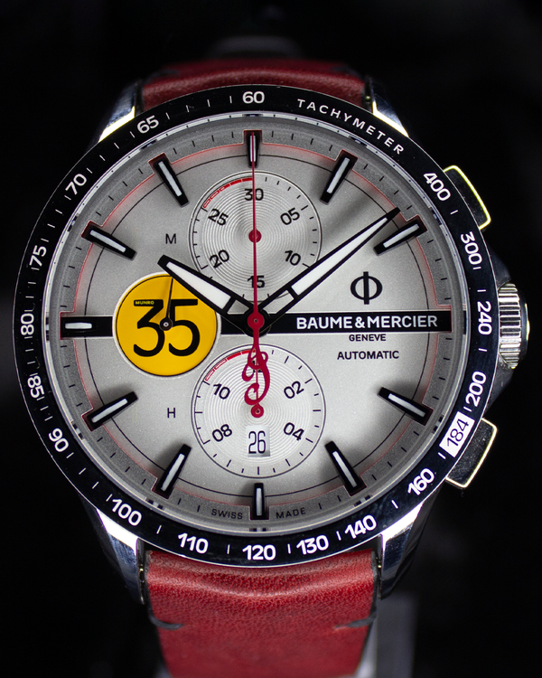 Baume & Mercier Clifton "Club Indian Motorcycle" L.E. 44MM Silver Dial Leather Strap (M0A10404)
