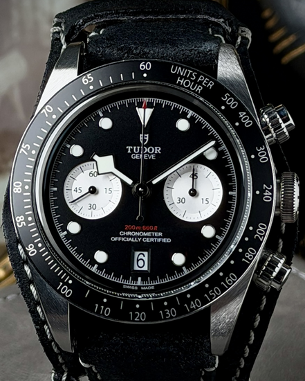 2023 Tudor Black Bay Chrono 41MM Black Dial Leather Strap (79360N)