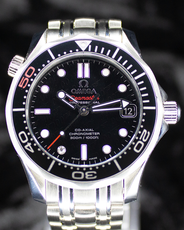 2012 Omega Seamaster Diver 300M "James Bond 50th Anniversary" L.E. 36.25MM Black Dial Steel Bracelet (212.30.36.20.51.001)
