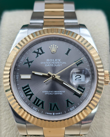 2024 Rolex Datejust "Wimbledon" 41MM Slate Dial Two-Tone Oyster Bracelet (126333)