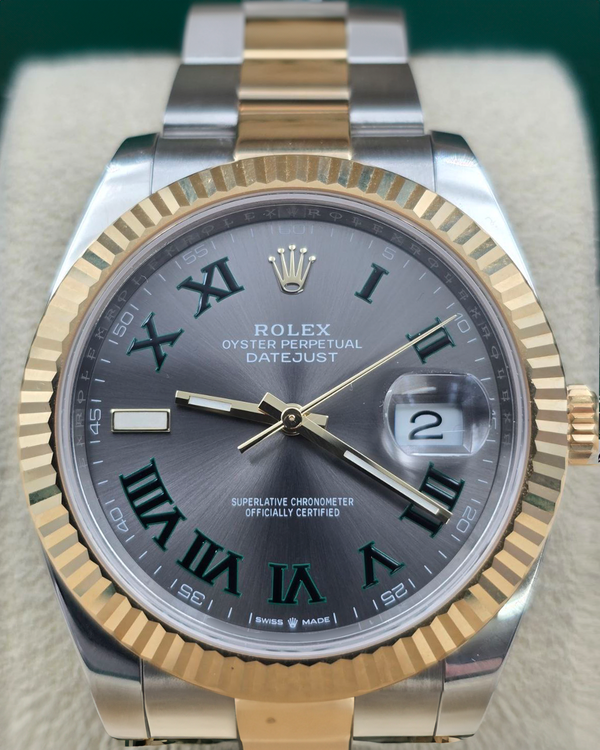 2024 Rolex Datejust "Wimbledon" 41MM Slate Dial Two-Tone Oyster Bracelet (126333)