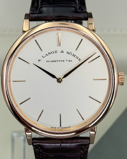 2016 A. Lange & Söhne Saxonia Thin 40MM Silver Dial Leather Strap (211.033)