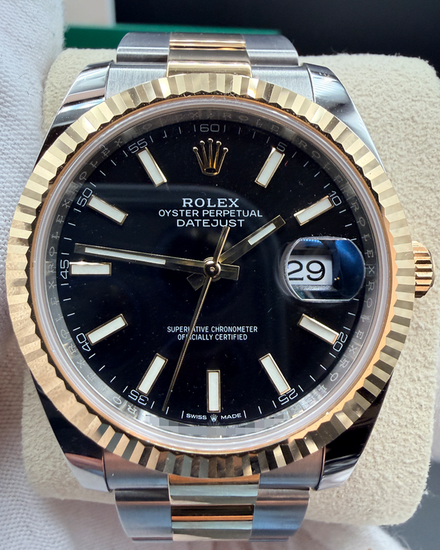 2020 Rolex Datejust 41MM Black Dial Two-Tone Oyster Bracelet (126333)
