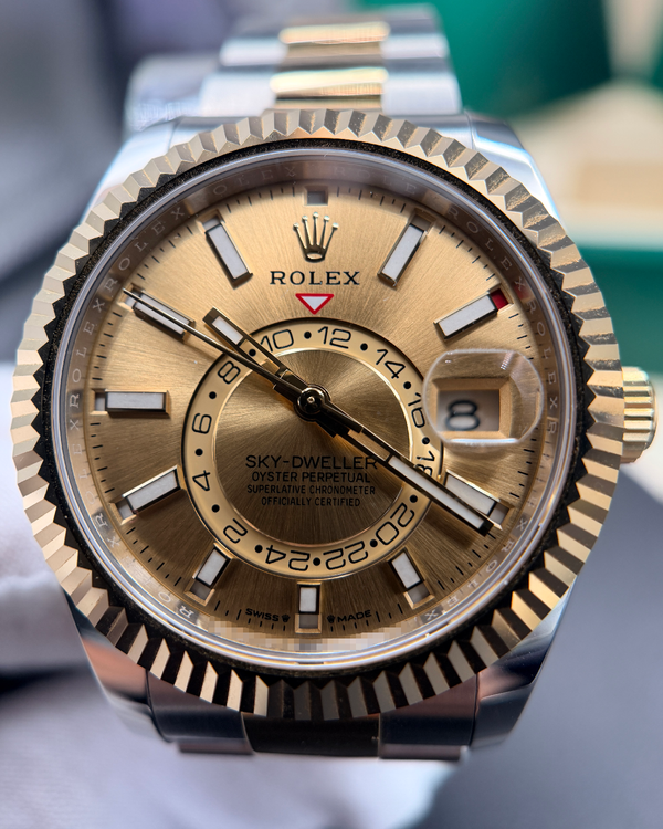2024 Rolex Sky-Dweller 42MM Champagne Dial Two-Tone Oyster Bracelet (336933)