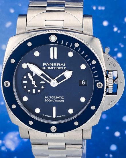 2024 Panerai Submersible "Blu Notte" 42MM Blue Dial Steel Bracelet (PAM01068)