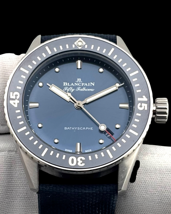 2020 Blancpain Fifty Fathoms 38MM Blue Dial Textile Strap (5100-1140-O52A)