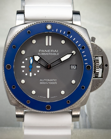 2020 Panerai Submersible 42MM Grey Dial Rubber Strap (PAM00959)