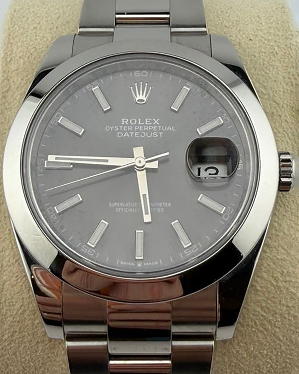 2020 Rolex Datejust 41MM Rhodium Dial Oyster Bracelet (126300)