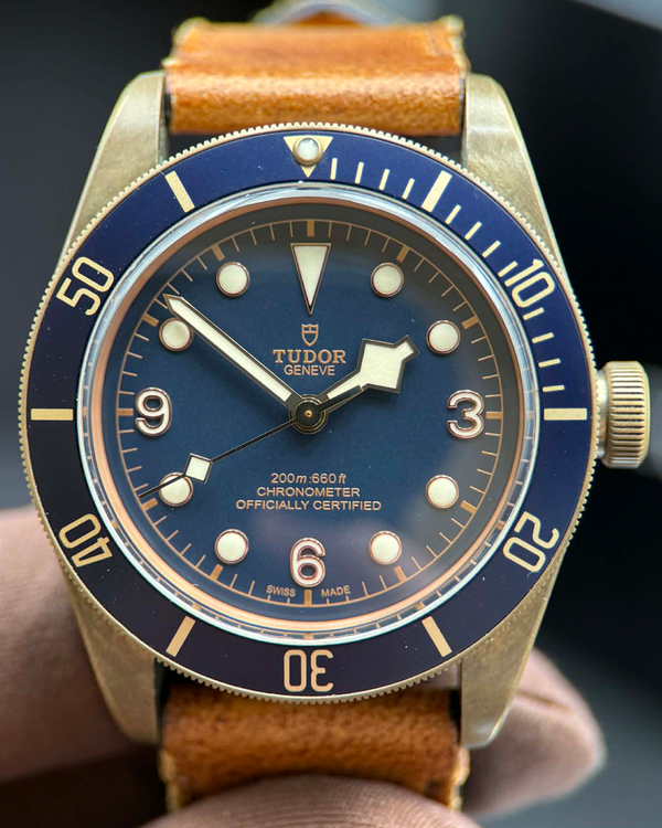 2018 Tudor Black Bay Bronze 43MM Blue Dial Leather Strap (79250BB)