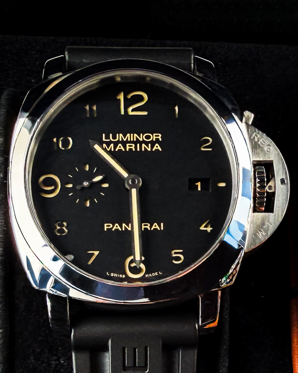 2014 Panerai Luminor Marina 1950 3 Days 44MM Black Dial Rubber Strap (PAM00359)