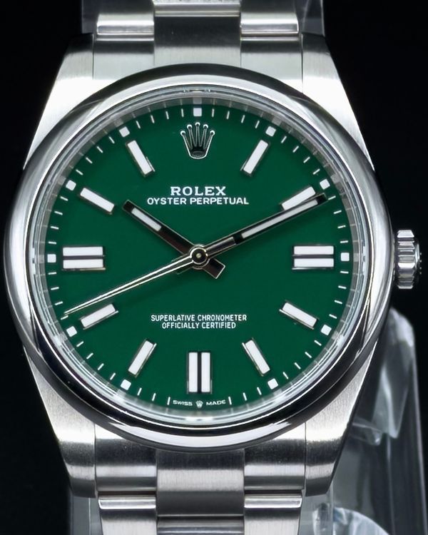 2023 Rolex Oyster Perpetual 41MM Green Dial Oyster Bracelet (124300)