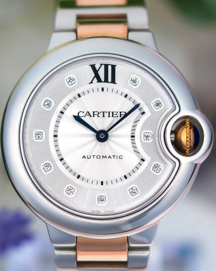 2015 Cartier Ballon Bleu 33MM Silver Dial Two-Tone Bracelet (WE902061)