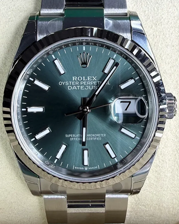 2026 Rolex Datejust 36MM Green Dial Oyster Bracelet (126234)