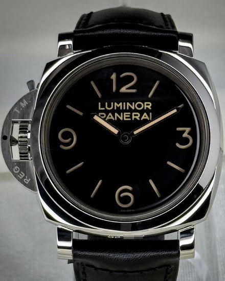 Panerai Luminor 1950 Left-Handed 3 Days 47MM Black Dial Leather Strap (PAM00557)