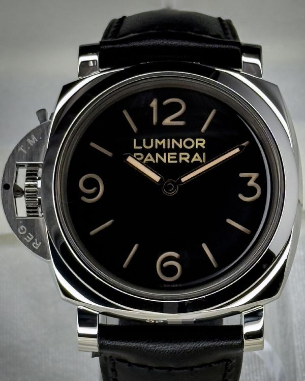 Panerai Luminor 1950 Left-Handed 3 Days 47MM Black Dial Leather Strap (PAM00557)
