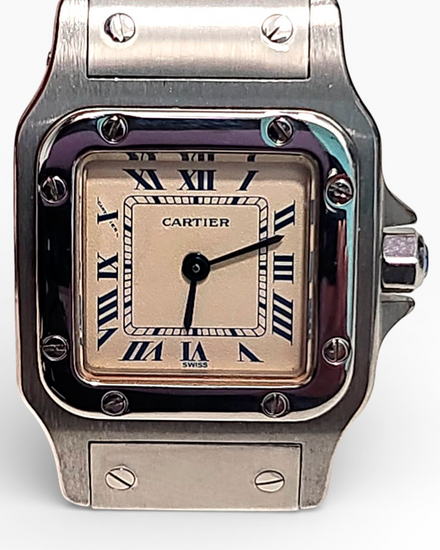 Cartier Santos Galbée 24MM Quartz Cream Dial Steel Bracelet (9057930)