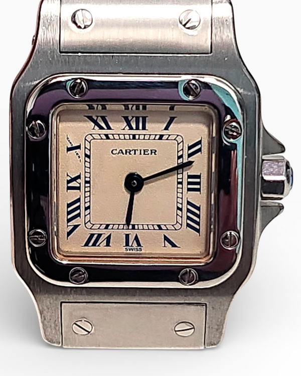 Cartier Santos Galbée 24MM Quartz White Dial Steel Bracelet (9057930)
