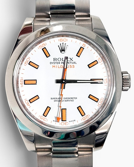 Rolex Milgauss 40MM White Dial Oyster Bracelet (116400)