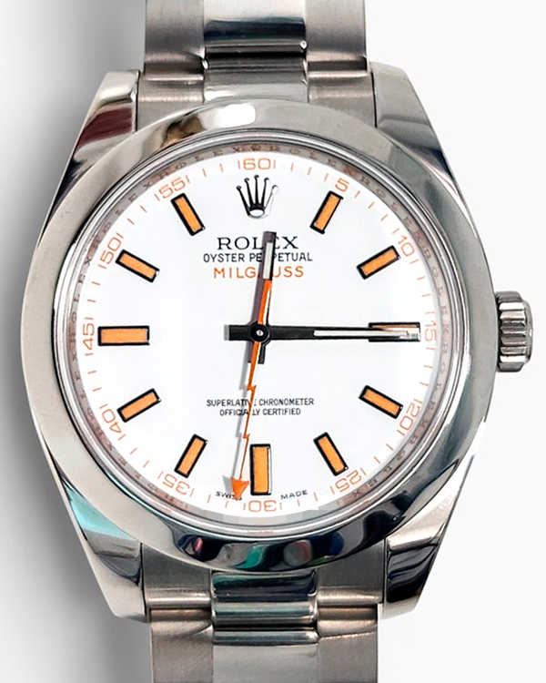 Rolex Milgauss 40MM White Dial Oyster Bracelet (116400)