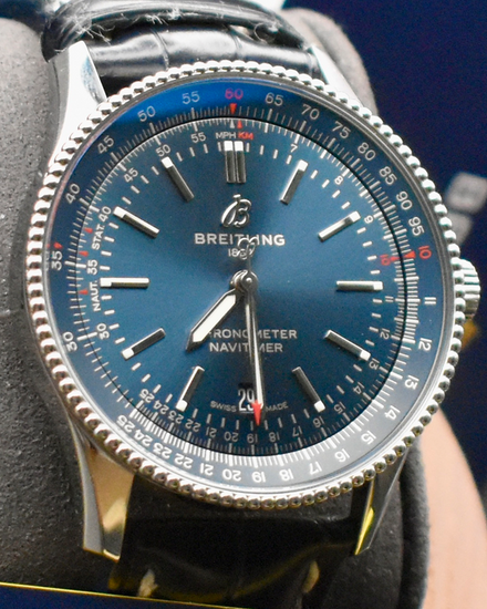 2024 Breitling Navitimer 41MM Blue Dial Leather Strap (A17326161C1P3)