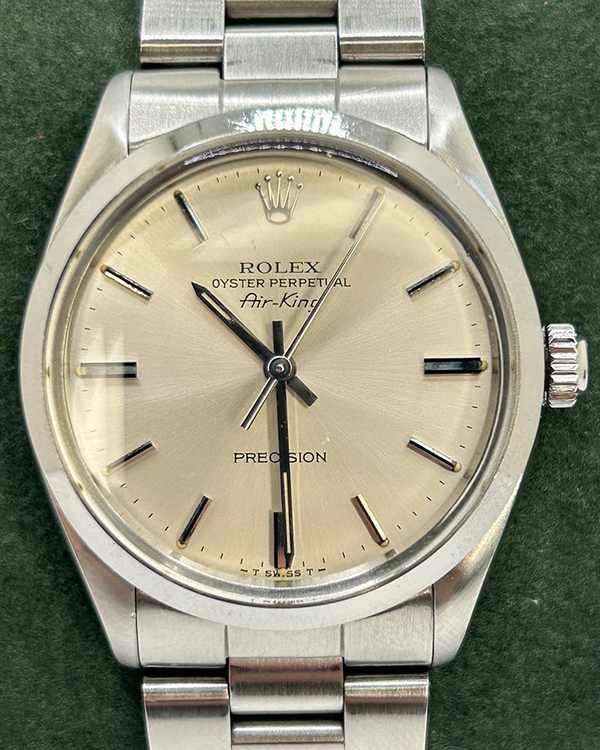 1987 Rolex Air-King 34MM Silver Dial Oyster Bracelet (5500)