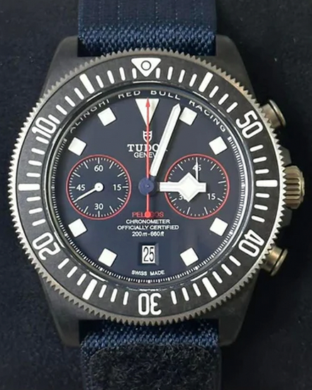 2025 Tudor Pelagos FXD Chrono "Alinghi Red Bull Racing" 43MM Blue Dial Textile Strap (25807KN)
