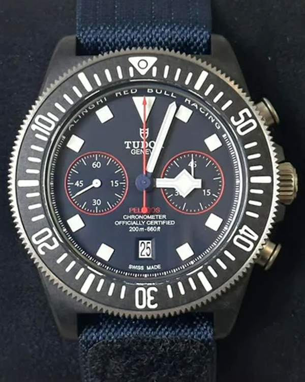 2025 Tudor Pelagos FXD Chrono "Alinghi Red Bull Racing" 43MM Blue Dial Textile Strap (25807KN)
