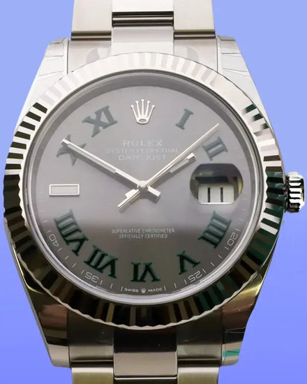 2025 Rolex Datejust "Wimbledon" 41MM Slate Dial Oyster Bracelet (126334)