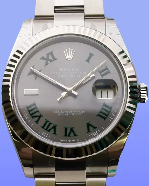 2025 Rolex Datejust "Wimbledon" 41MM Slate Dial Oyster Bracelet (126334)