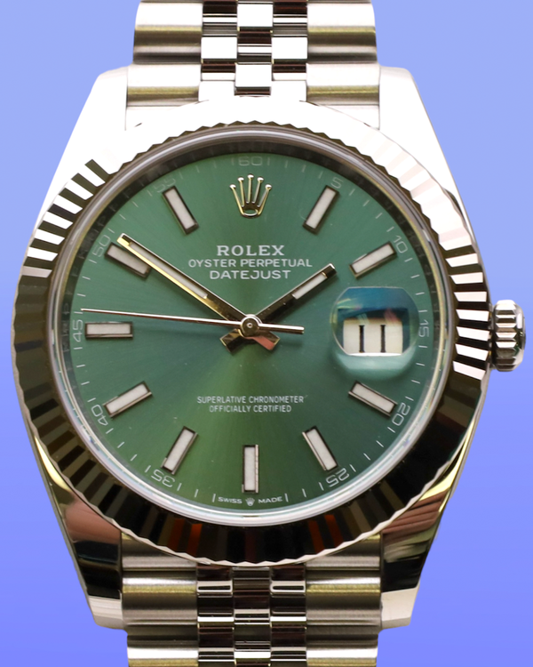 2025 Rolex Datejust 41MM Mint Green Dial Jubilee Bracelet (126334)