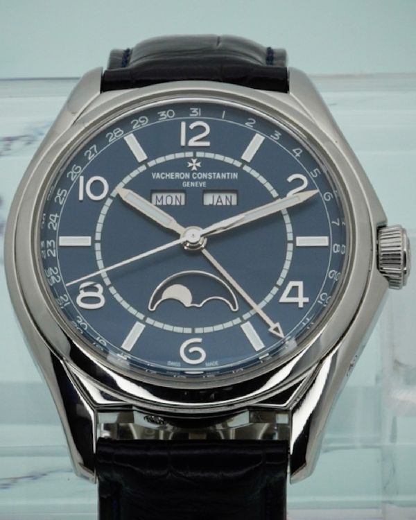 2021 Vacheron Constantin Fiftysix Complete Calendar 40MM Blue Dial Leather Strap (4000E/000A-B548)
