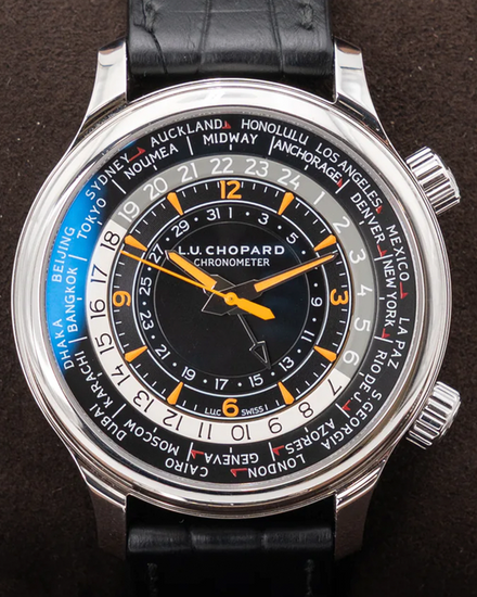 Chopard L.U.C. "Time Traveler One" 42MM Black Dial Leather Strap (168574)