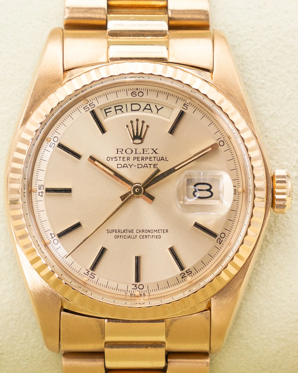 1977 Rolex Day-Date 36MM Champagne Dial Yellow Gold President Bracelet (1803)